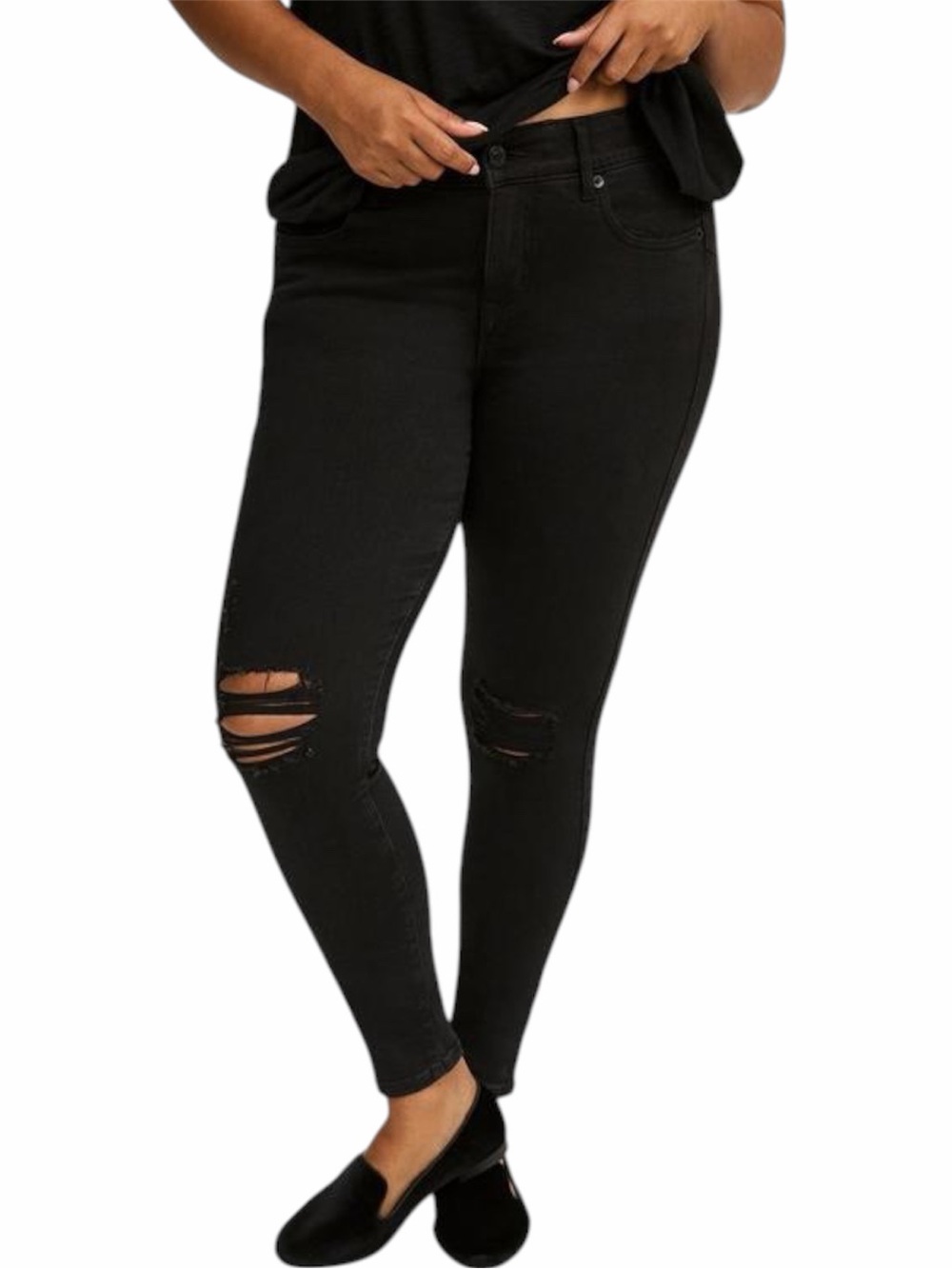 NWT Torrid Bombshell High-Rise Distressed Skinny Jean - Size: 10